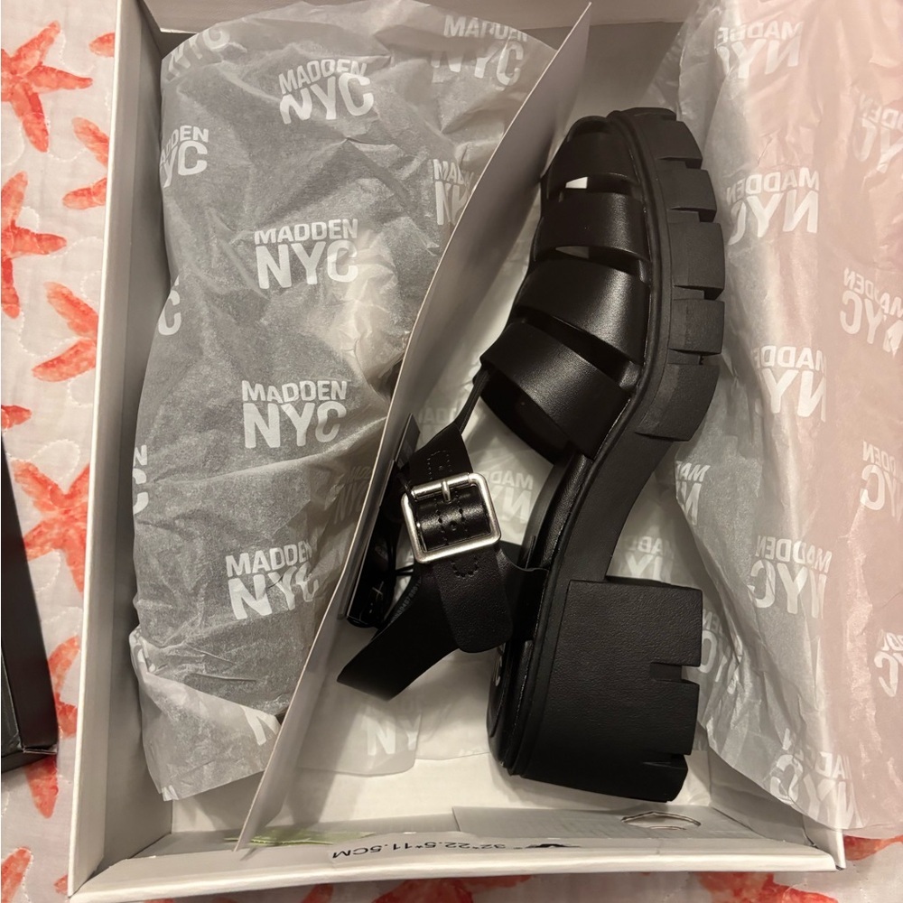 Trendy Black Platform Sandals - Picture 4 of 8